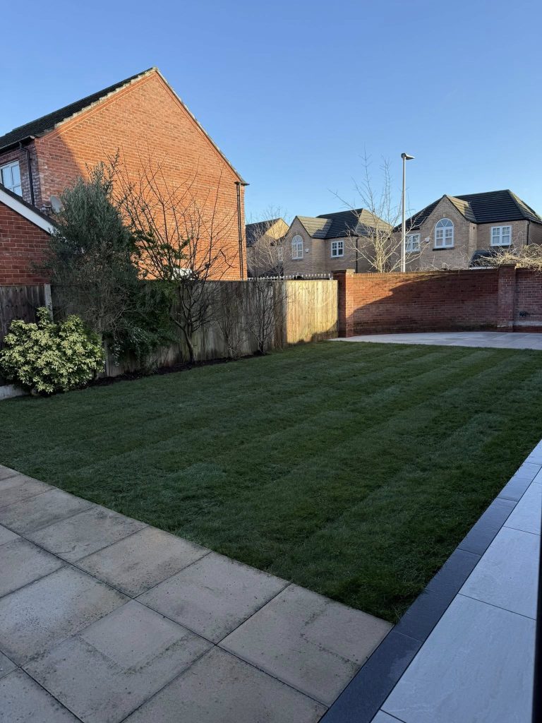 Premium turf laying services in Warrington. Elite Landscaping NW specializes in ground preparation, top-quality turf supply, and lawn installations. Free quotes.